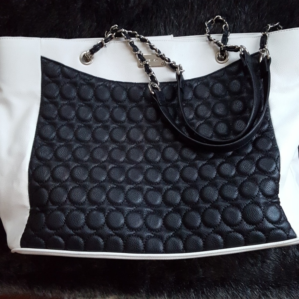 Nine West white & black bag